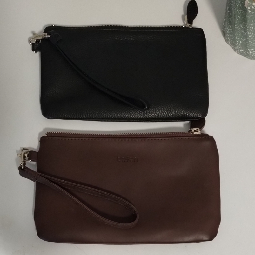 Elegant Befen  Black and Brown Women's Clutch Set